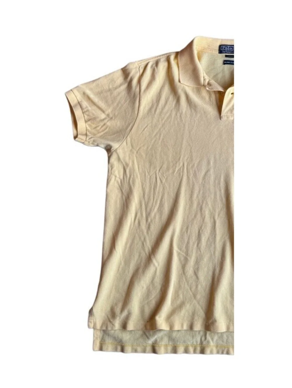 Polo Ralph Lauren Slim Fit Polo Shirt Men’s XL Yellow Blue Pony Logo